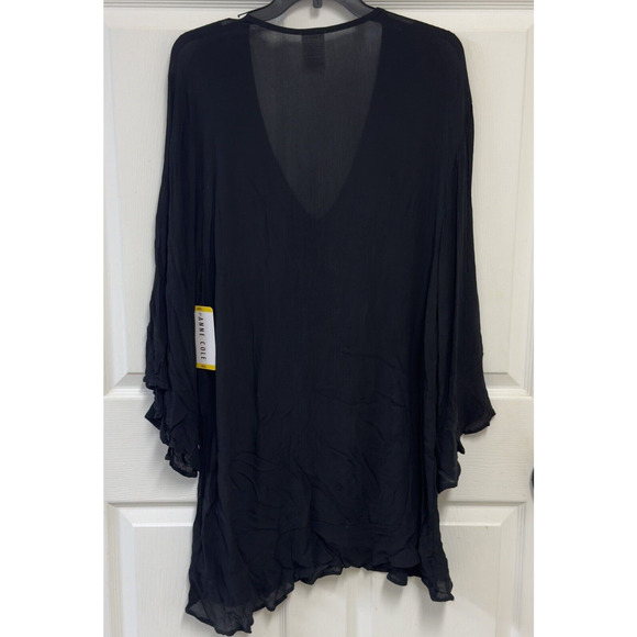 Anne Cole Flounce Tunic Swimsuit Coverup Black Women's Size M/L - Picture 4 of 10